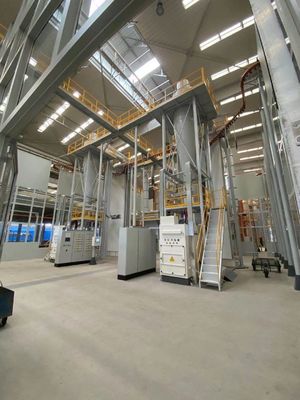 Αυτοματοποιημένο βιομηχανικό σκονών επιστρώματος σχεδιάγραμμα αλουμινίου γραμμών κάθετο