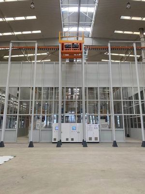 Αυτοματοποιημένο βιομηχανικό σκονών επιστρώματος σχεδιάγραμμα αλουμινίου γραμμών κάθετο