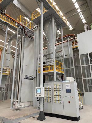 Αυτοματοποιημένο βιομηχανικό σκονών επιστρώματος σχεδιάγραμμα αλουμινίου γραμμών κάθετο