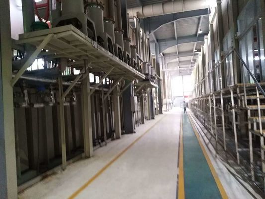 150 τόνους/μήνα Γραμμή παραγωγής οξείδωσης και μέγιστο μήκος προφίλ 6500 mm